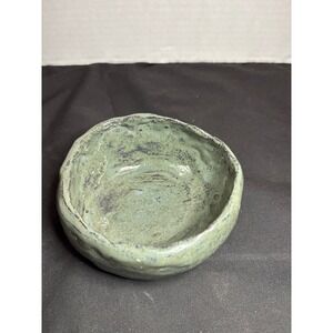 Handmade Pottery Bowl Small Green Decorative‎ Bowl Rustic Home Decor